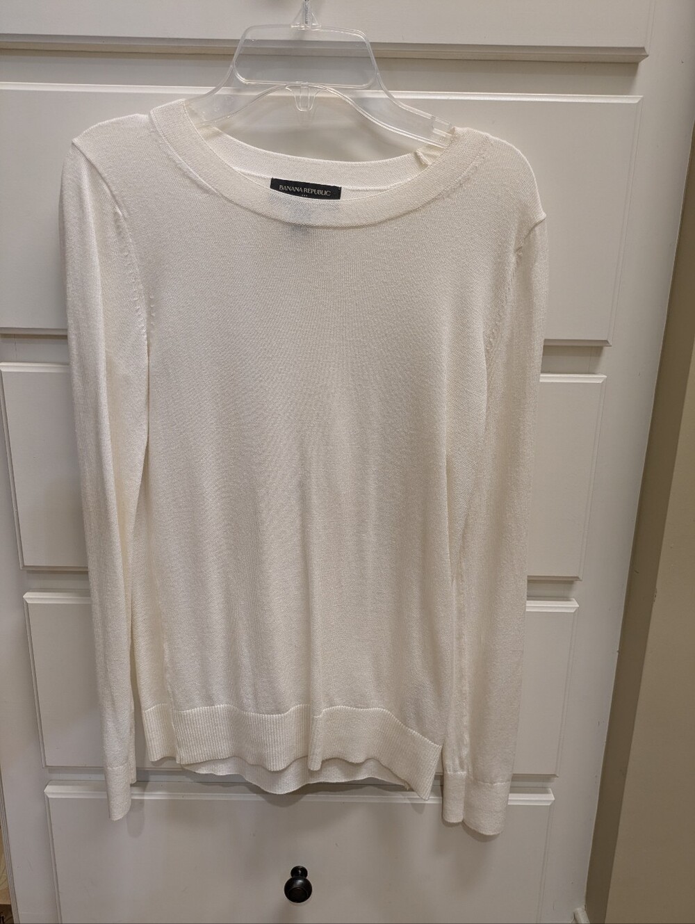 Banana Republic Women's Ivory Crewneck Sweater, XXS